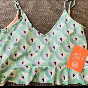 Kortni Jeane Retro Birds Eye Scoop Back